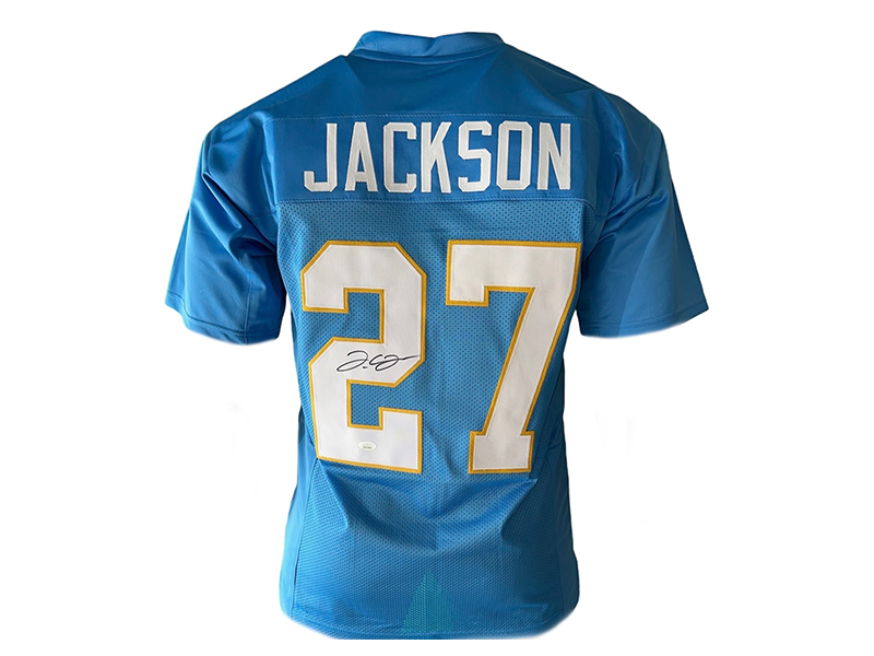 JC Jackson Autographed Powdered Blue Pro Style Football Jersey (JSA) –  Golden Autographs