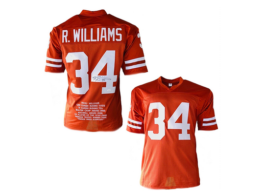 Ricky Williams Autographed Miami Orange Custom Football Jersey - BAS