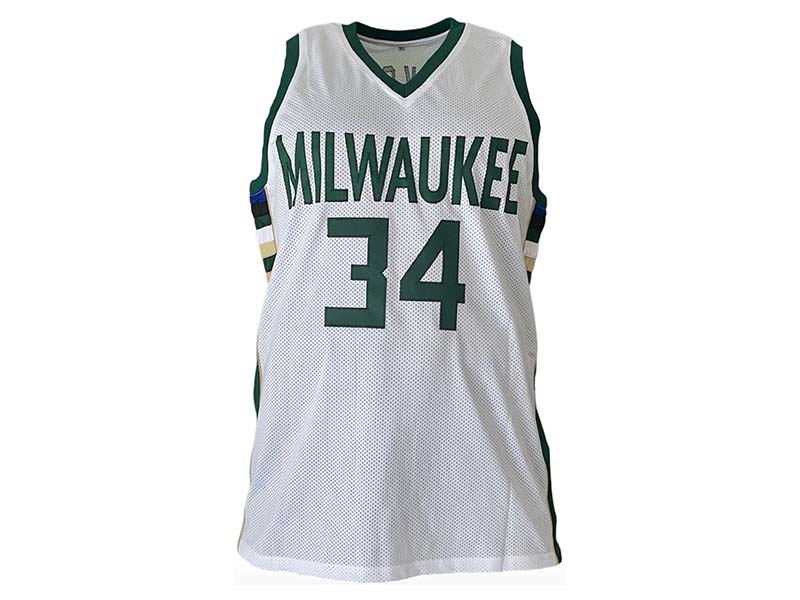 Giannis Antetokounmpo Autographed White Milwaukee Basketball Jersey JSA