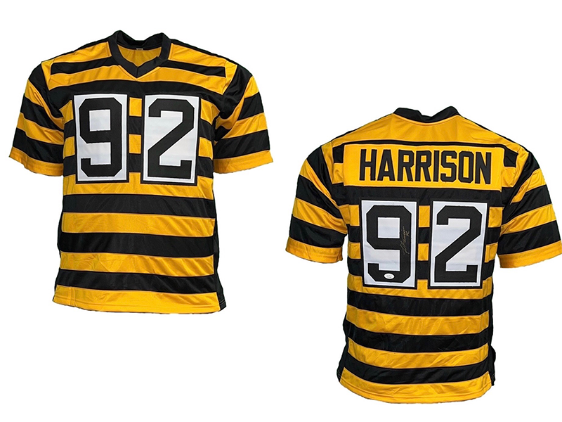 James Harrison Autographed Pro Style Bumble Bee Football Jersey JSA
