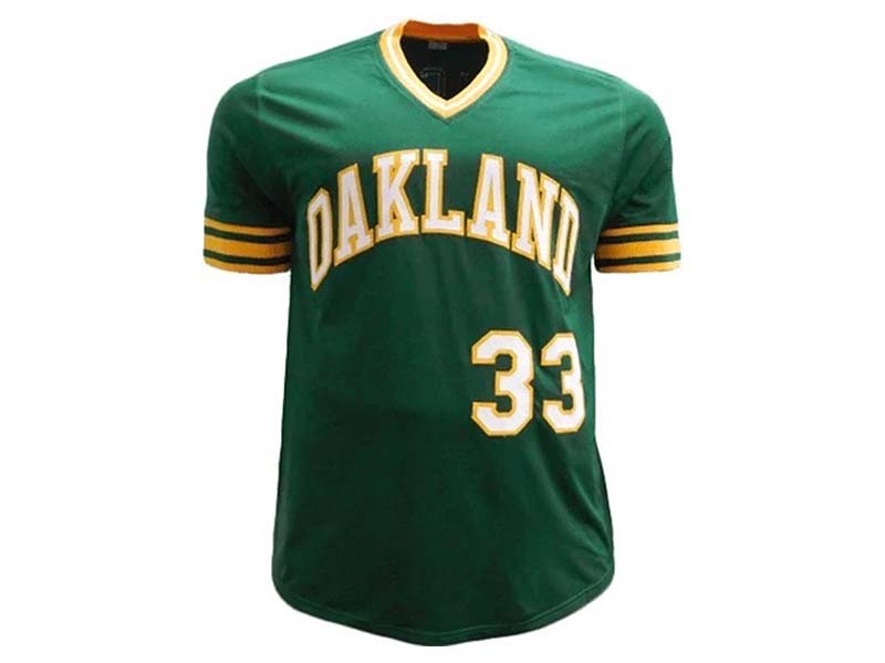 Jose Canseco Autographed Oakland Green/Yellow Baseball Jersey (JSA)