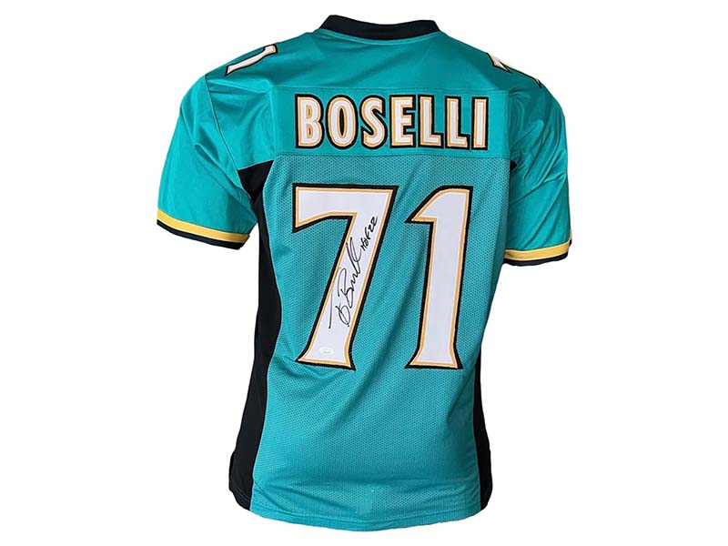 Tony Boselli Autographed Pro Style Teal Football Jersey JSA