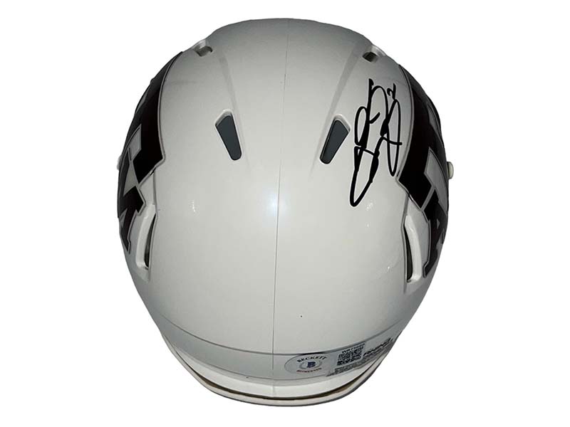 Johnny Manziel Autographed Texas A&M Aggies Speed Mini White Football Helmet Beckett