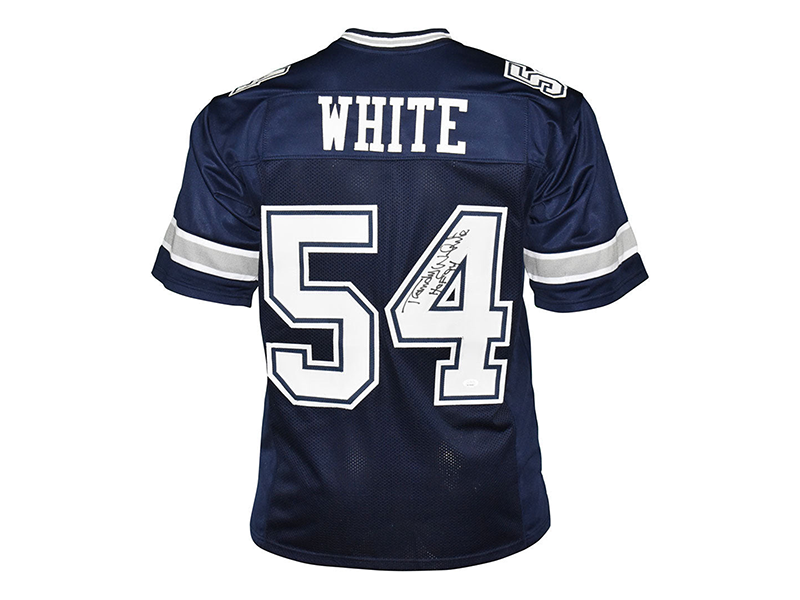Randy White Autographed HOF 94 Inscription Dallas Pro Style Blue Football Jersey JSA