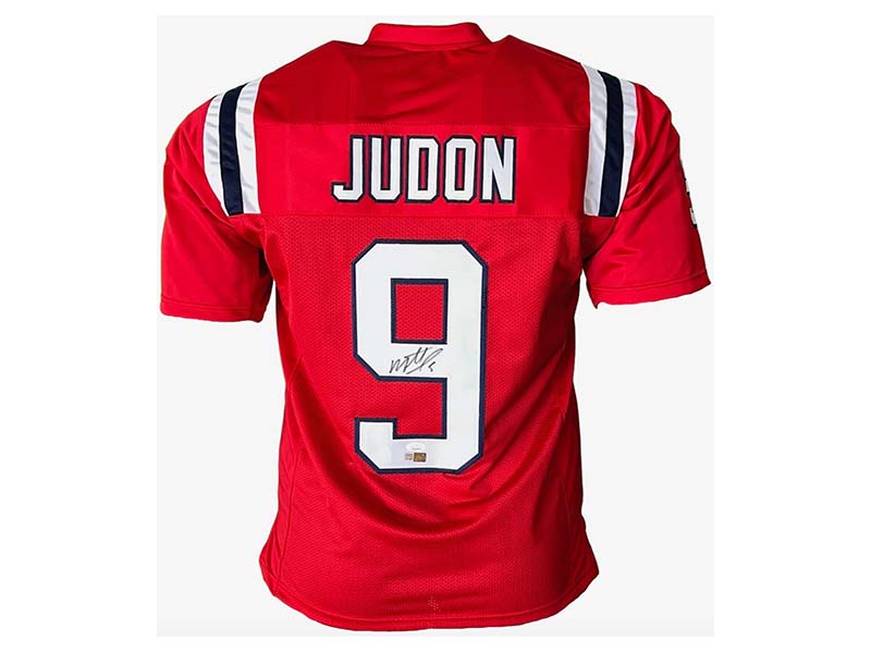 Matthew Judon Autographed Pro Style Red Football Jersey JSA