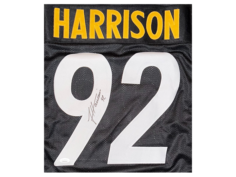 James Harrison Autographed Black Pro Style Football Jersey JSA