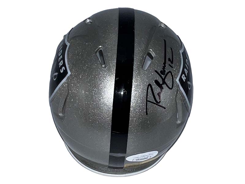 RICH GANNON AUTOGRAPHED VIKINGS ECLIPSE BLACK SPEED MINI HELMET