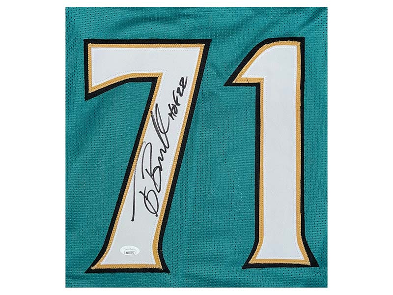 Tony Boselli Autographed Pro Style Teal Football Jersey JSA