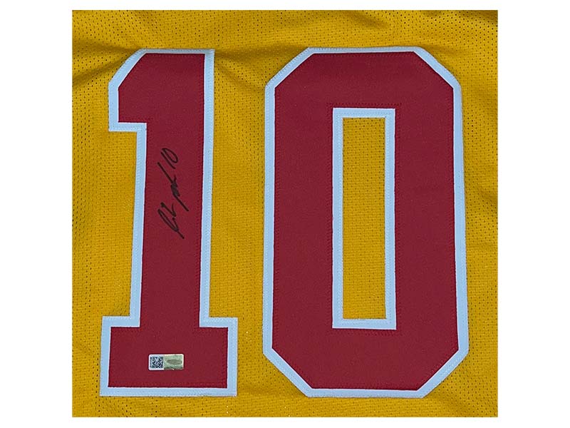 Isiah Pacheco Signed Autographed Pro Style Football Jersey Yellow (JSA)