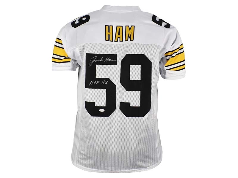 Jack Ham Autographed HOF 88 Pro Style White Football Jersey (JSA)