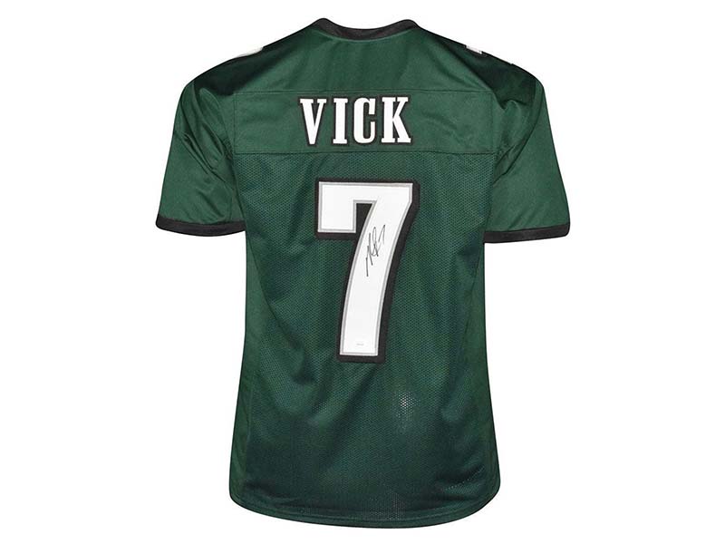 Michael Vick Autographed Philadelphia Pro Style Green Football Jersey (JSA)