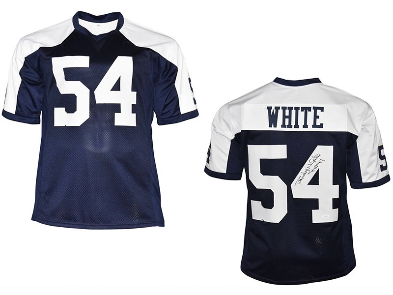 Randy White Autographed HOF 94 Inscription Pro Style Thanksgiving Football Jersey JSA