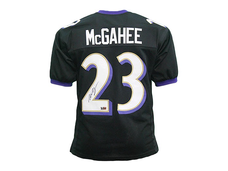 Willis McGahee Autographed Black Pro Style Football Jersey (JSA)