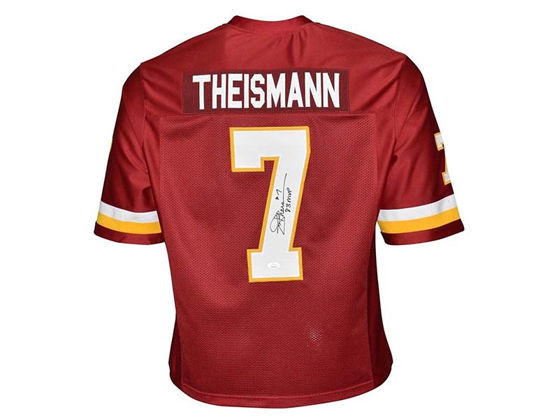 Joe Theismann Autographed 83 MVP Inscription Washington Red Football Jersey (JSA)