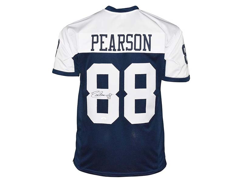 Drew Pearson Autographed Dallas Thanksgiving Football Jersey (JSA)