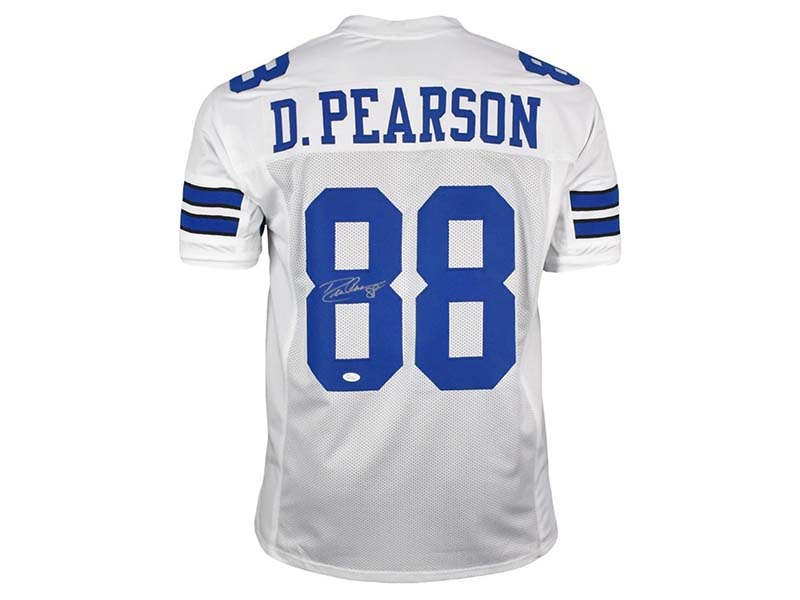 Drew Pearson Autographed Pro Style White Football Jersey (JSA)