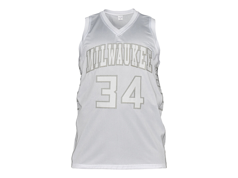 Giannis Antetokounmpo Autographed  White Ice Milwaukee Basketball Jersey JSA