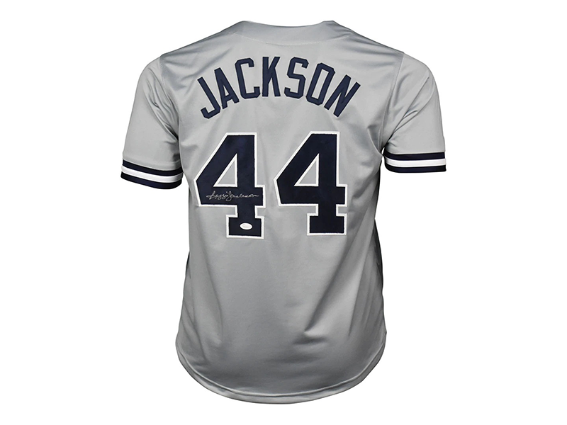 Reggie Jackson Autographed New York Gray Pro Style Jersey JSA