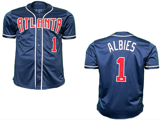 Ozzie Albies Signed Jersey (PSA)