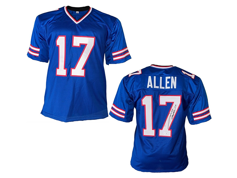 Josh Allen Autographed Pro Style Blue Football Jersey Beckett