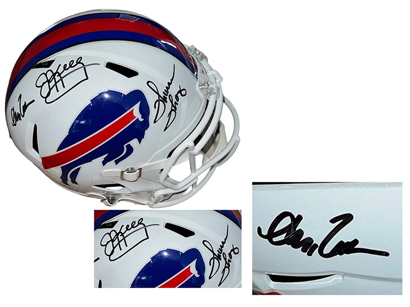 Jim Kelly, Thurman Thomas & Andre Reed Signed Buffalo Bills FullSize Helmet JSA