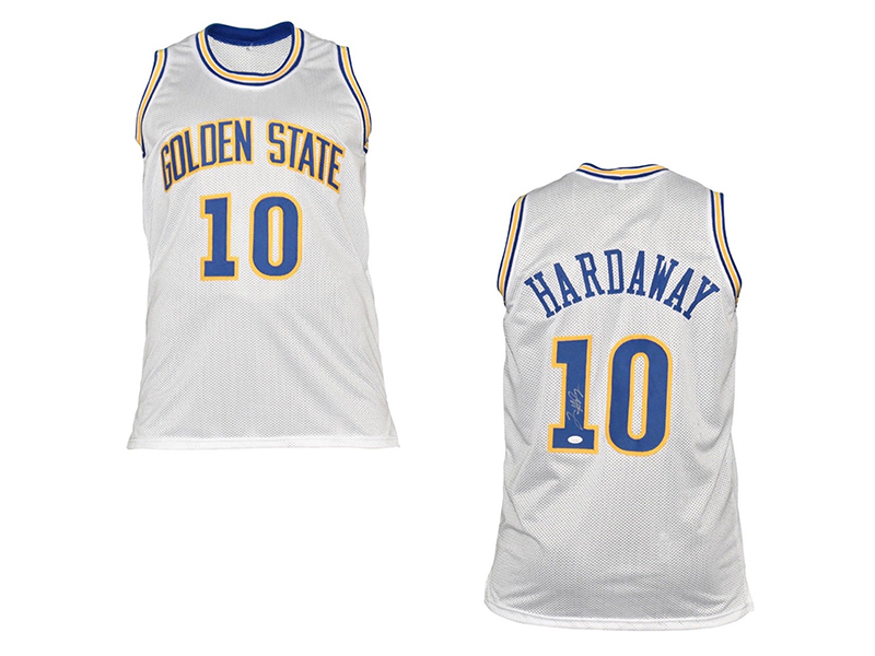 Tim Hardaway Autographed Golden State Pro Blue Basketball Jersey (JSA)