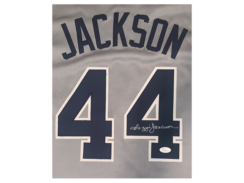 Reggie Jackson Autographed New York Gray Jersey JSA