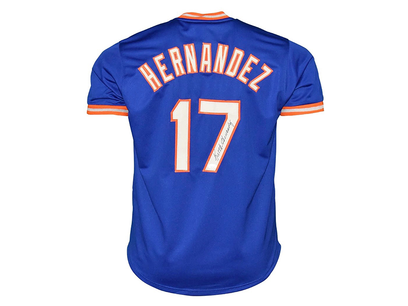 Keith Hernandez Autographed New York Blue Baseball Jersey (JSA)