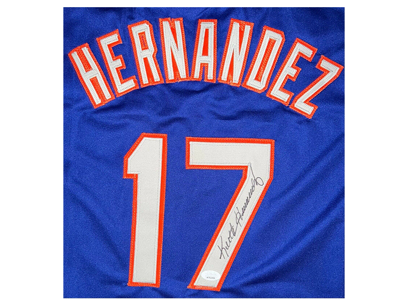 Keith Hernandez Autographed New York Blue Baseball Jersey (JSA)