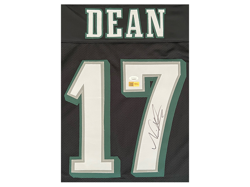 Nakobe Dean Autographed Philadelphia Green Pro Style Football Jersey (JSA)