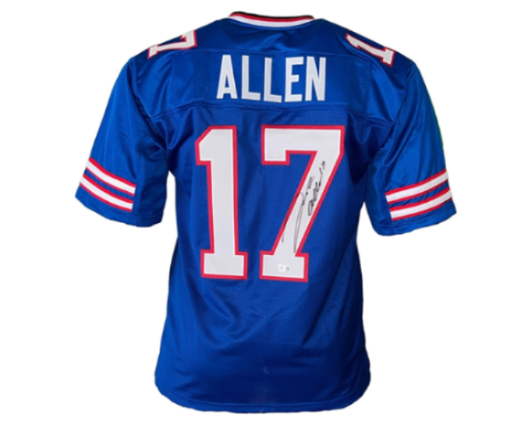 Josh Allen Autographed Pro Style Blue Football Jersey Beckett