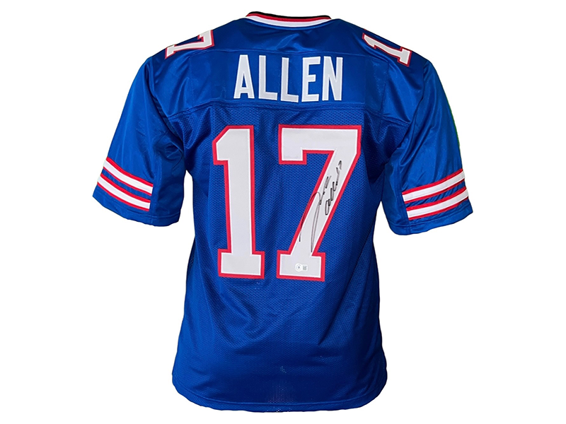 Josh Allen Autographed Pro Style Blue Football Jersey Beckett