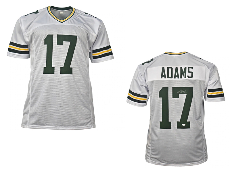 Davante Adams Autographed Pro-Style White Football Jersey (Beckett)