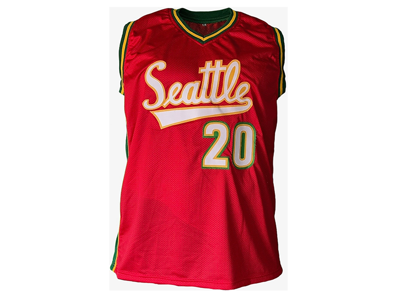 Gary Payton Autographed Seattle Red Basketball Jersey (JSA)