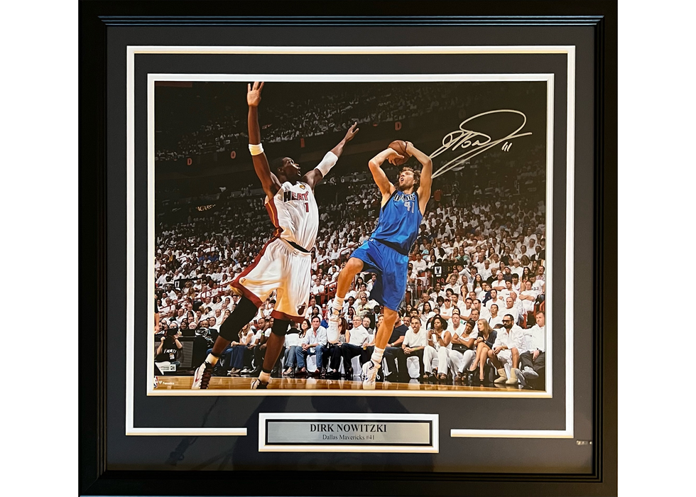 Dirk Nowinski  Mavericks NBA Playoffs vs. Miami 16x20 Framed Photo Fanatics