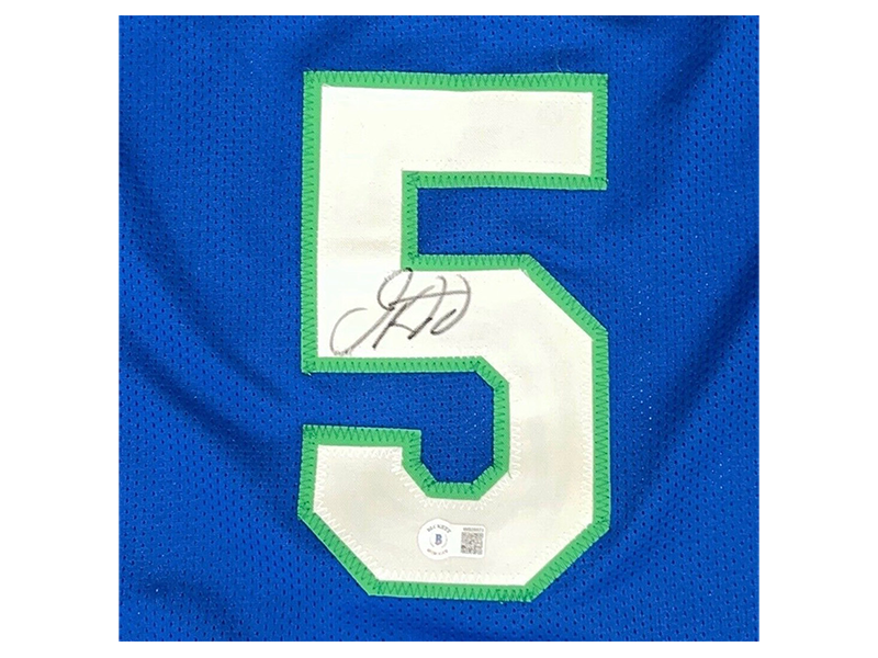 Jason Kidd Autographed Dallas Pro Style Blue Jersey (Beckett)