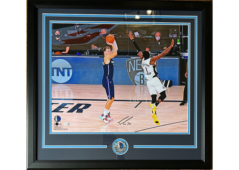 Luka Doncic Dallas Mavericks 2020 NBA Playoffs vs. LA Shot Framed Photo Fanatics