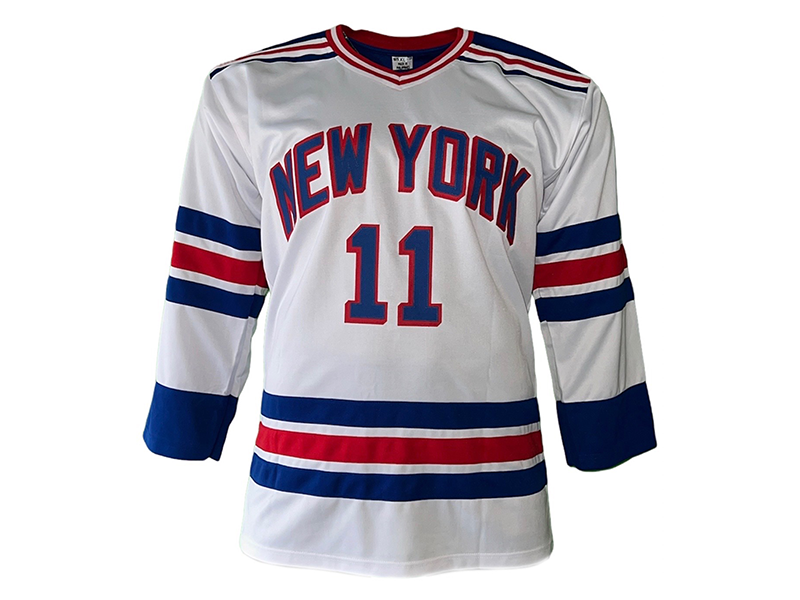 Mark Messier Autographed New York White Hockey Jersey (JSA)