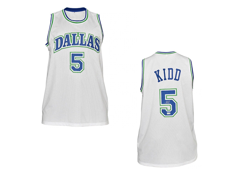 Jason Kidd Autographed Dallas Pro Style White Jersey (Beckett)