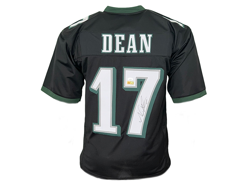 Nakobe Dean Autographed Philadelphia Green Pro Style Football Jersey (JSA)