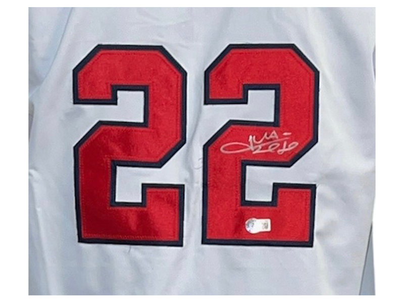 Juan Soto Autographed Washington White  Baseball Jersey Beckett