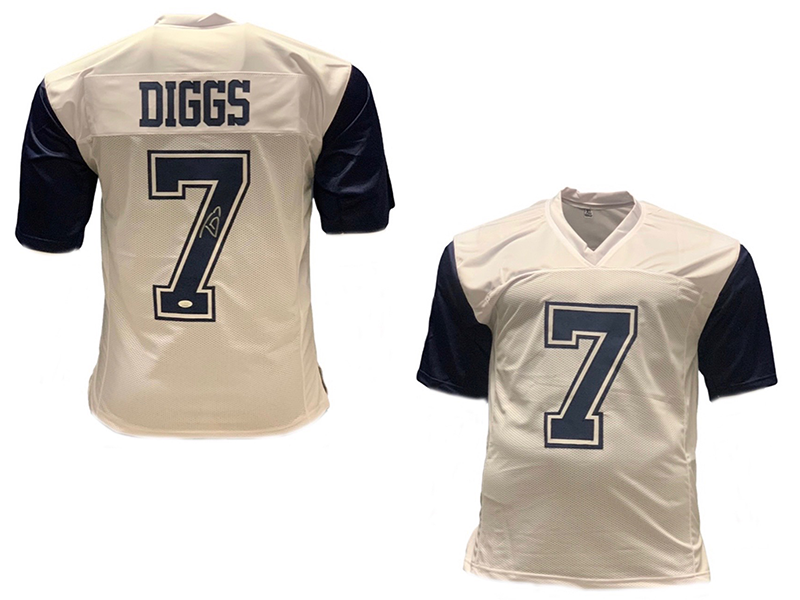 Trevon Diggs Alternate White Autographed Pro Style Jersey JSA