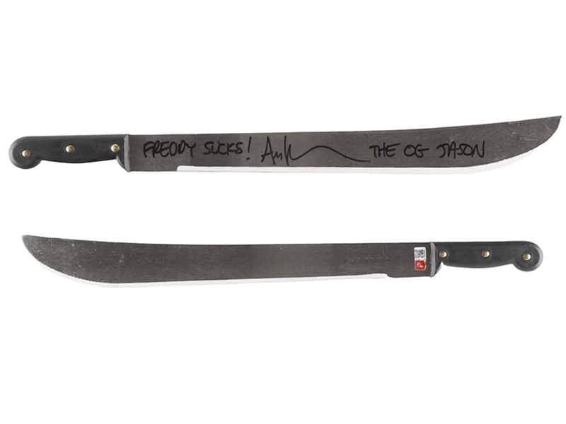 Ari Lehman Signed "Friday the 13th" 22Steel Machete “Freddy Sucks! The OG Jason”