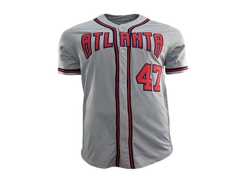 Tom Glavine Autographed Custom Baseball Jersey Gray (JSA)