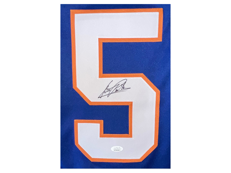 Denis Potvin Autographed New York Blue Hockey Jersey (JSA)