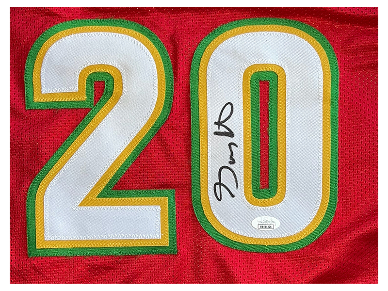 Gary Payton Autographed Seattle Red Basketball Jersey (JSA)