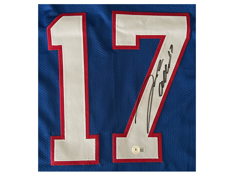 Josh Allen Autographed Pro Style Blue Football Jersey Beckett