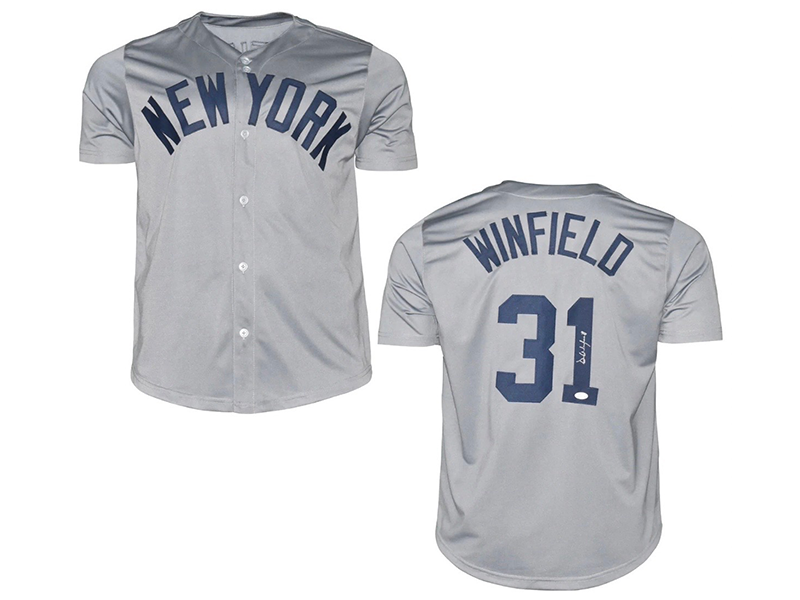 Dave Winfield Autographed New York Gray Baseball Jersey JSA