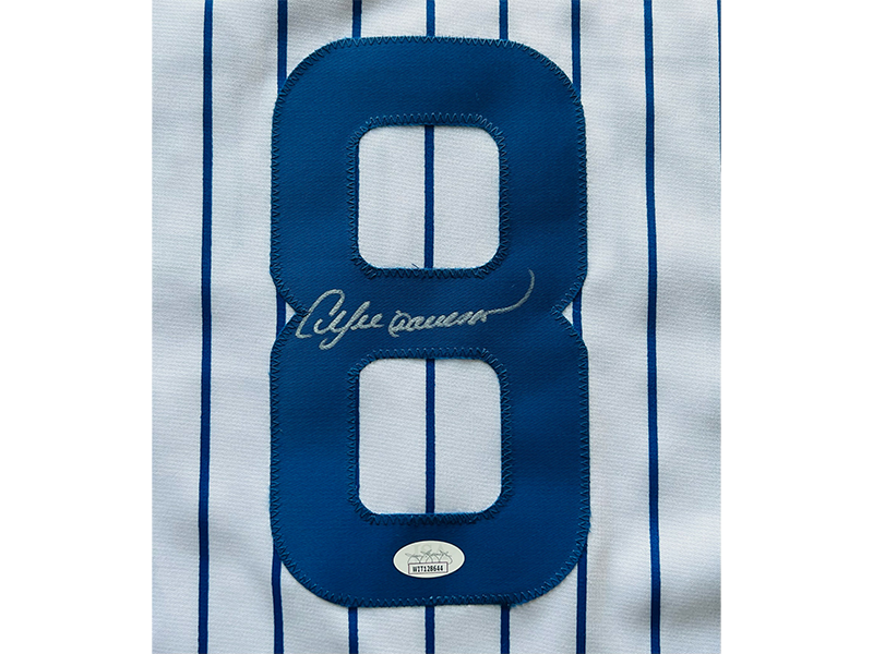 Andre Dawson Autographed Throwback Pro Style Baseball Jersey Pinstripe (JSA)