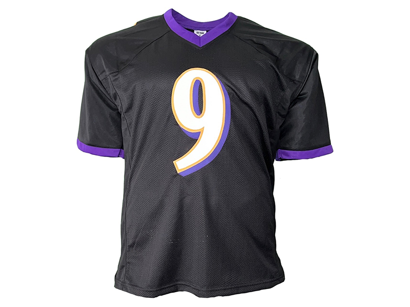 Justin Tucker Autographed Pro Style Purple Football Jersey (Beckett)